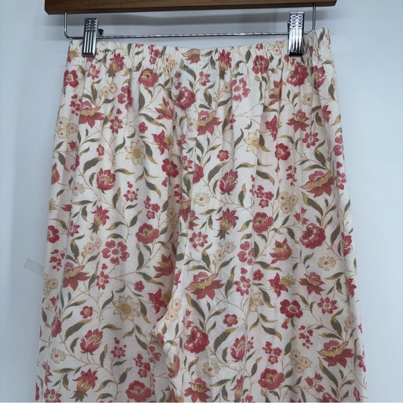 Lands’ End Women Floral Lounge Pajama Pants Size S 6-8 Cotton Flannel Cozy - Picture 5 of 9
